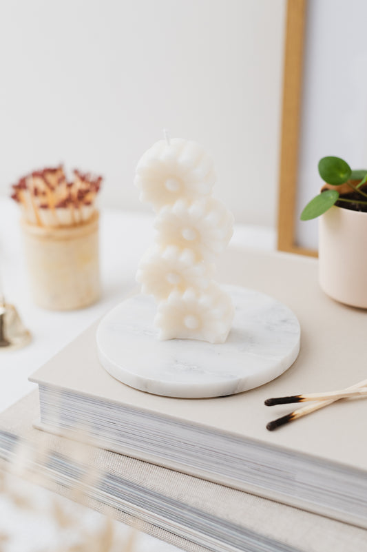 Flower | Coconut Soy Pillar Candle