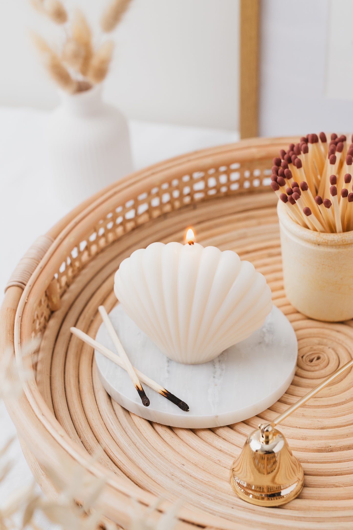 Shell | Coconut Soy Pillar Candle